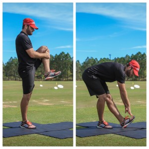 the Knee Hug stretch helps hip mobility for golf.